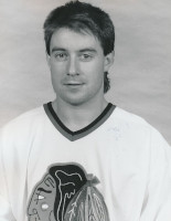 Chris Clifford with the Chicago Blackhawks in 1988.