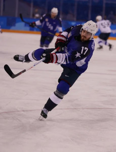 Christopher Bourque in the 2018 Winter Olympic Games.