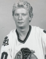 Jeff Larmer with the Chicago Black Hawks in 1984.