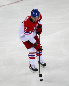 Marek Zidlicky in the 2014 Sochi Olympic Games.